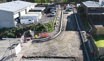 Large Construction Of The New Road And Footpaths Is Underway On Gerrard Beeson Place