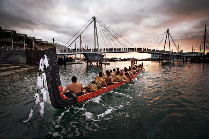 Wynyard Crossing Waka At Dawn