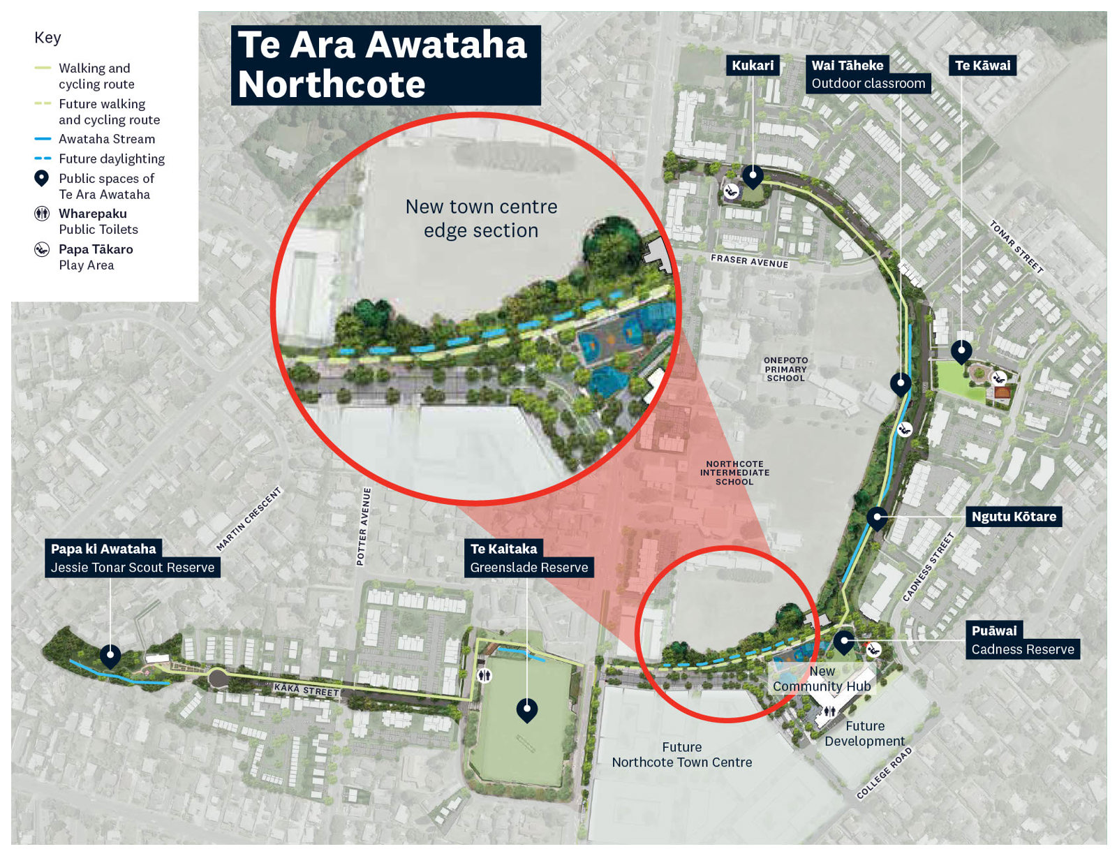 Northcote Off Ramp Map Northcote Town Centre - Greenway Section Kicks Off - Auckland Council